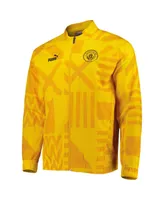 Men's Puma Yellow Manchester City Pre-Match Raglan Full-Zip Training Jacket
