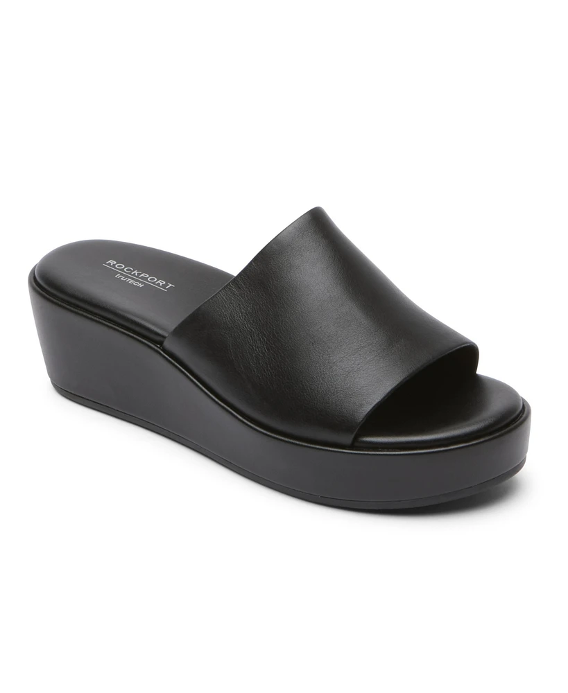Rockport Women's Aubriella Slide Slip-On Wedge Sandals