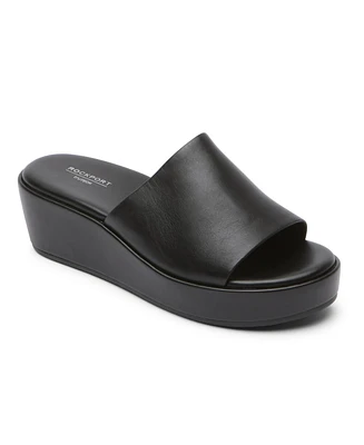Rockport Women's Aubriella Slide Slip-On Wedge Sandals