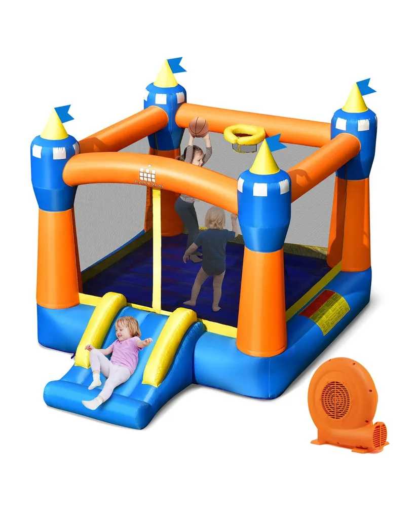 Costway Inflatable Bounce House Kids Magic Castle w/ Large Jumping Area With 680W Blower