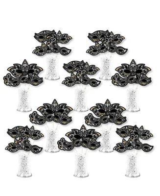 Masquerade - Mask Party Centerpiece Sticks - Showstopper Table Toppers - 35 Pc