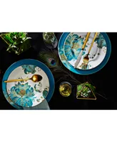 222 Fifth Eliza Teal 16-Pc. Dinnerware Set, Service for 4