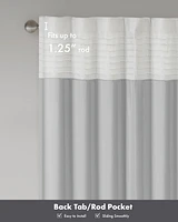 Madison Park Amherst Polyoni Pintuck Curtain Panel, 50"W x 84"L