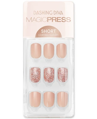Dashing Diva Magicpress Press-On Gel Nails - Honey Sparkle