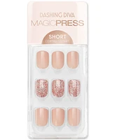 Dashing Diva Magicpress Press-On Gel Nails - Honey Sparkle