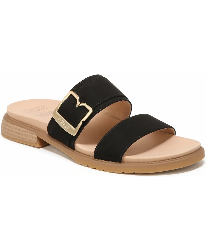 Dr. Scholl's Alyssa Slide Sandal In Honey Microfiber | ModeSens