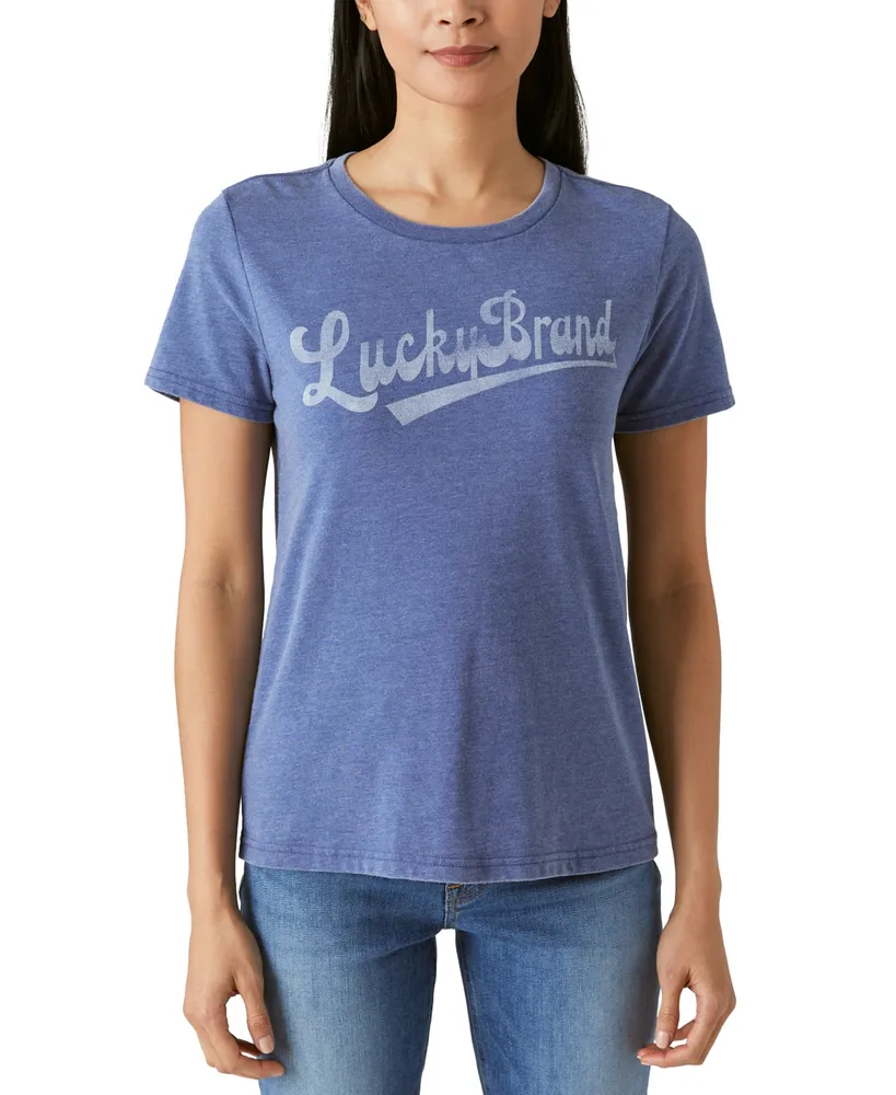 Lucky Brand Women's Ivy Arch Logo Crewneck T-Shirt
