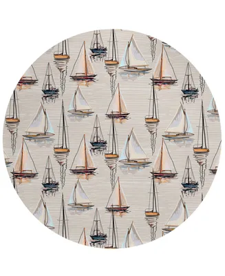 D Style Waterfront WRF8 8' x Round Area Rug