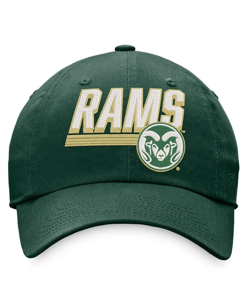 Men's Top of the World Green Colorado State Rams Slice Adjustable Hat