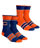 Youth Boys and Girls Rock 'Em Socks Chicago Bears Multi-Stripe 2-Pack Team Crew Sock Set