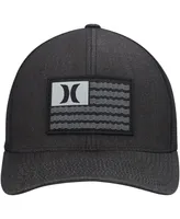 Men's Hurley Black Icon Flag Trucker Flex Hat