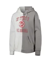 Women's Gameday Couture Gray and White Alabama Crimson Tide Split Pullover Hoodie