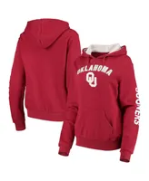 Women's Colosseum Crimson Oklahoma Sooners Loud and Proud Pullover Hoodie