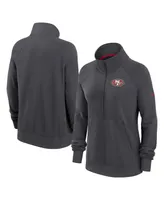 Women's Nike Charcoal San Francisco 49ers Premium Raglan Performance Half-Zip Sweatshirt