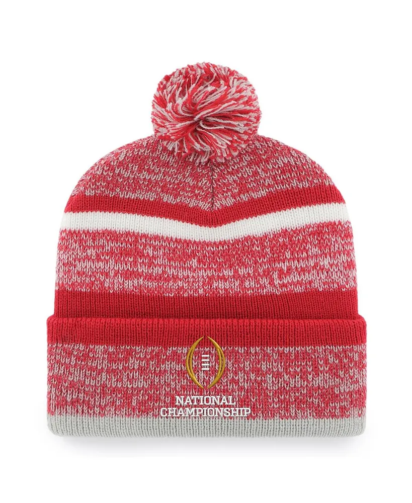 Men's '47 Brand Red Georgia Bulldogs College Football Playoff 2022 National Champions Northward Cuffed Knit Hat with Pom