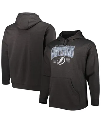 Men's Fanatics Heather Charcoal Tampa Bay Lightning Big and Tall Dynasty Pullover Hoodie