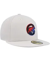 Men's New Era Khaki Chicago Cubs Stone Dim Undervisor 59Fifty Fitted Hat