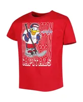 Preschool Boys and Girls Red Washington Capitals Disney Three-Peat Logo T-shirt