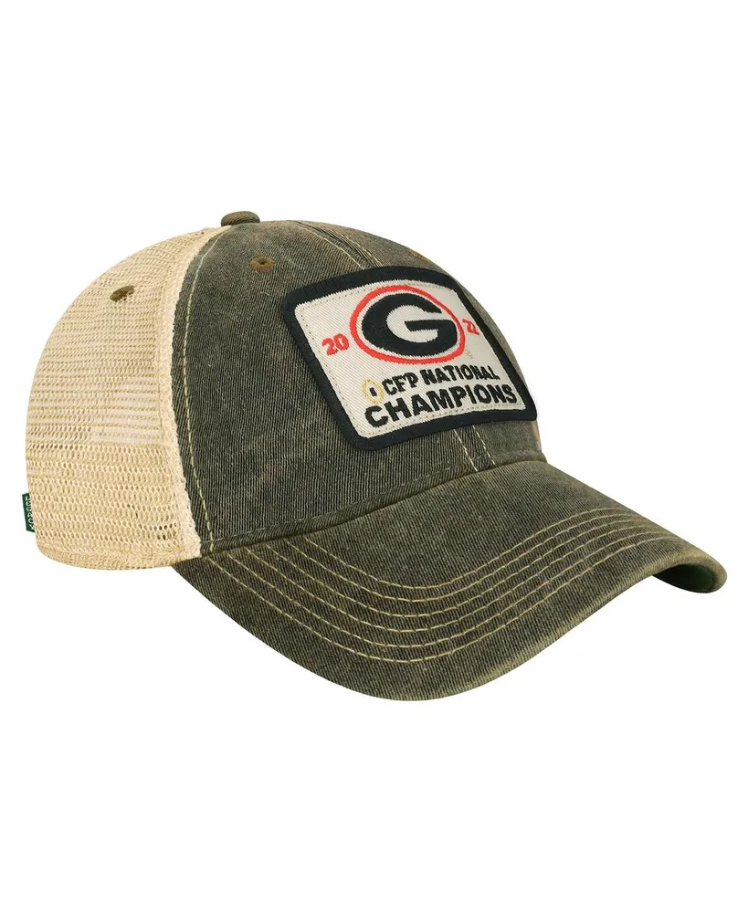 Men's Legacy Athletic Black Georgia Bulldogs College Football Playoff 2022 National Champions Lockup Patch Trucker Adjustable Hat