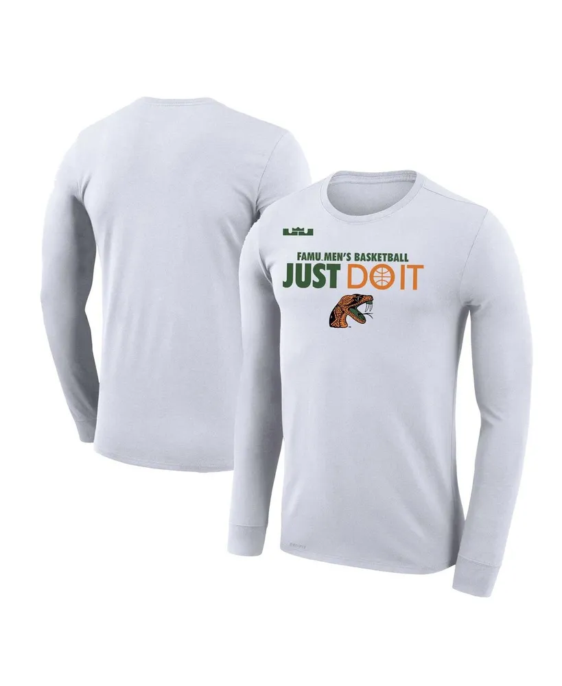 Men's Nike x LeBron James White Florida A&M Rattlers Legend Performance Long Sleeve T-shirt