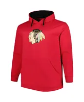 Men's Red Chicago Blackhawks Big and Tall Fleece Pullover Hoodie