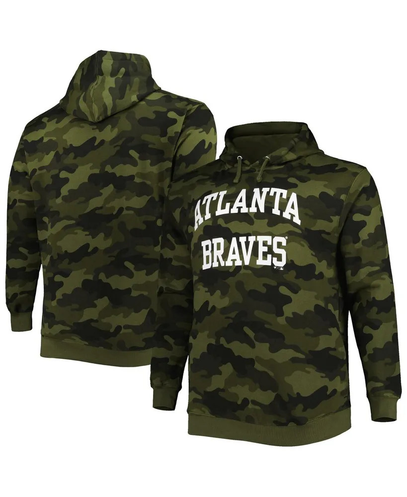 Men's Atlanta Braves Navy/White Big & Tall Pullover Sweatshirt