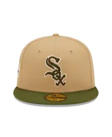 Men's New Era Khaki, Olive Chicago White Sox Pink Undervisor 59Fifty Fitted Hat