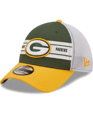 Men's New Era Green, Gold Green Bay Packers Team Banded 39THIRTY Flex Hat