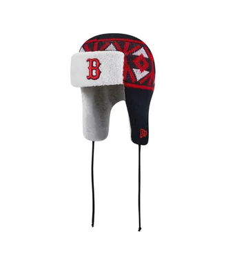 Men's New Era Navy Boston Red Sox Knit Trapper Hat