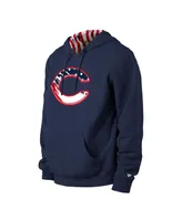 Men's New Era Navy Cincinnati Reds 4th of July Stars & Stripes Pullover Hoodie