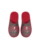 Youth Boys and Girls Foco Tampa Bay Buccaneers Scuff Wordmark Slide Slippers