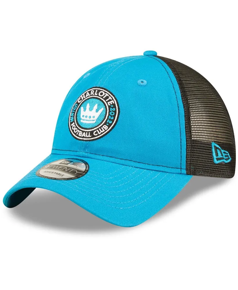 Men's New Era Blue, Black Charlotte Fc Team Trucker 9TWENTY Snapback Hat