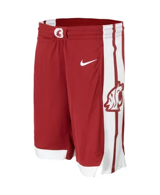 Men's Nike Crimson Washington State Cougars Team Logo Replica Basketball Shorts