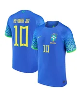 Men's Nike Neymar Jr. Blue Brazil National Team 2022/23 Away Breathe Stadium Replica Player Jersey