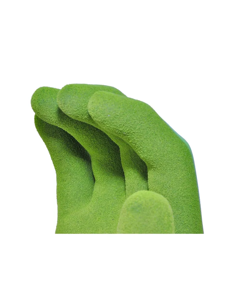 Women's Double Microfoam Latex Coated Gloves, 6 Pairs