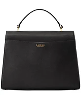 Lauren Ralph Farrah Medium Leather Top-Handle Satchel