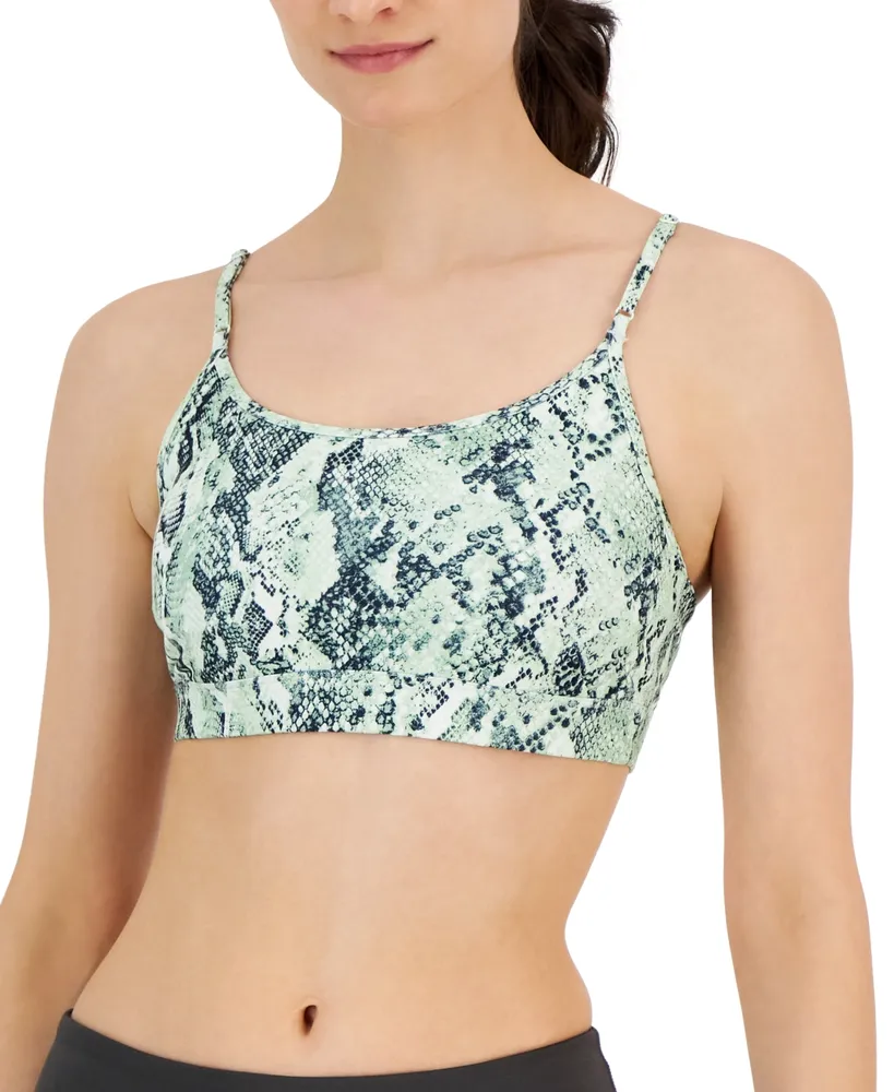 Id Ideology Women's Snake Print Low Impact Sports Bra, Created for
