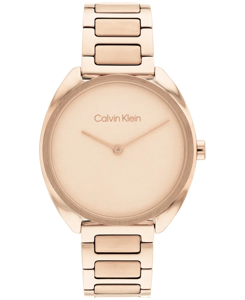 Calvin Klein Women's Carnation Gold-Tone Stainless Steel Bracelet Watch 34mm