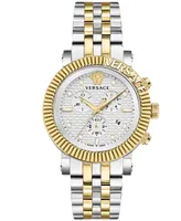 Versace Men's Swiss Chronograph V-Chrono Two-Tone Bracelet Watch 45mm