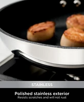 Ninja Stainless Steel 3 Piece Foodi NeverStick Stainless Bundle Fry Pan Set