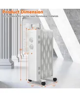 Costway 1500W Oil Filled Space Heater Electric Oil Radiant Heater
