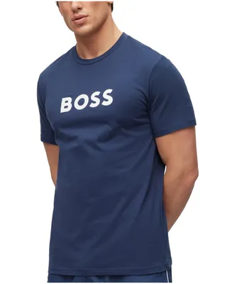 Boss by Hugo Men's Cotton Contrast Logo Relaxed-Fit T-shirt