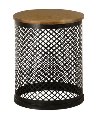 Coaster Home Furnishings Round Accent Table with Drum Base