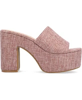 Journee Collection Women's Enyya Canvas Platform Sandals