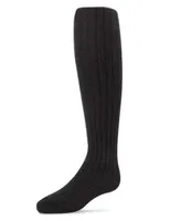 MeMoi Little Girls Ribbed Cotton Tights