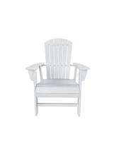 WestinTrends Outdoor Patio Shell-back Adirondack Dining Chair Weather Resistant