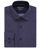 Azaro Uomo Men's Geometric Four-Way Stretch Button Down Shirt