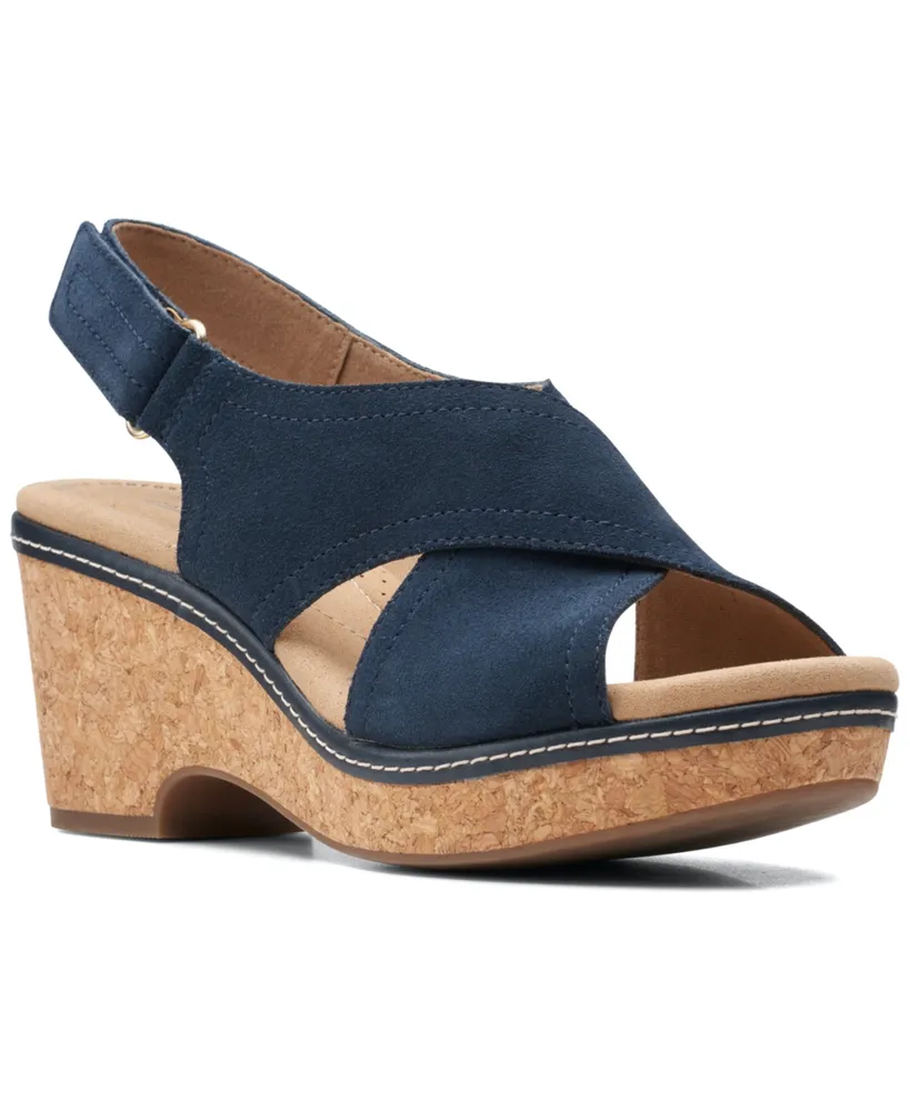 Clarks Women's Collection Giselle Beach Slingback Wedge Sandals - Macy's