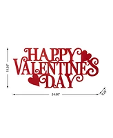 Glitzhome 24" L Metal "Happy Valentine'S Day" Wall Decor