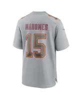 Men's Nike Patrick Mahomes Gray Kansas City Chiefs Super Bowl Lvii Patch Atmosphere Fashion Game Jersey